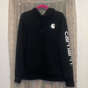 Carhartt Women's Relaxed Fit Midweight Logo Sleeve Graphic Hoodie